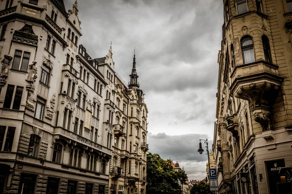 Prag Çek Cumhuriyeti Eylül 2019 Güz Prag Güzel Sokakları Mimarisi — Stok fotoğraf