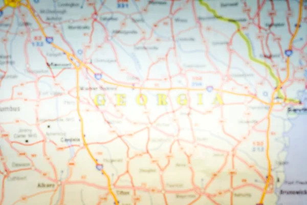 ジョージア アメリカ 地図旅行の背景 — ストック写真