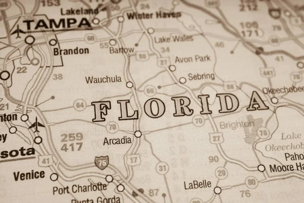 Florida Estado Mapa Fondo —  Fotos de Stock