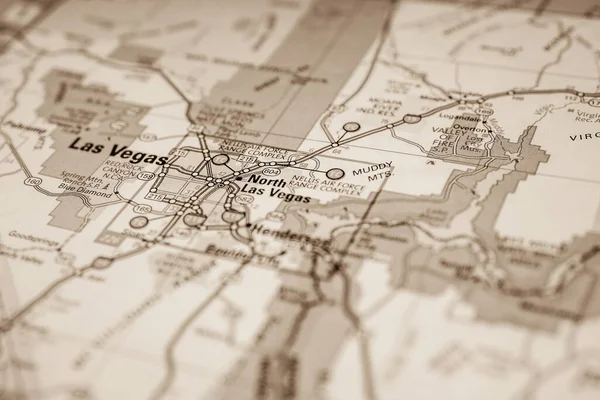 Las Vegas Mapa Usa Fundo Viagens — Fotografia de Stock