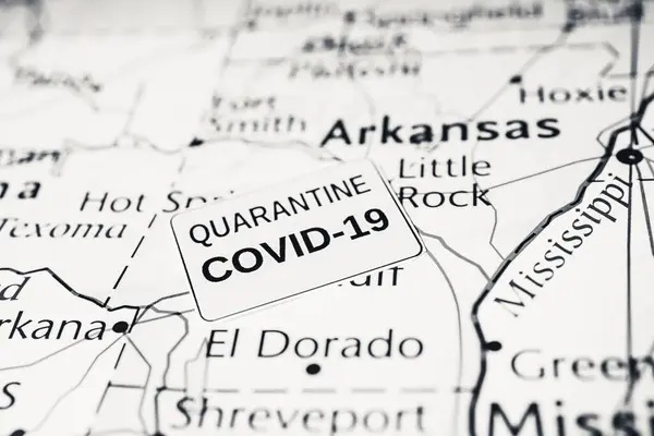 Arkansas State Covid Fondo Cuarentena —  Fotos de Stock