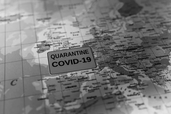 Europe Coronavirus Covid Quarantine Background — Stock Photo, Image