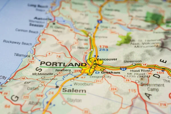 Portland Карте — стоковое фото