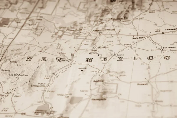 New Mexico Map Podróży Tle — Zdjęcie stockowe