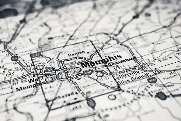 Memphis Fundo Mapa Dos Eua — Fotografia de Stock
