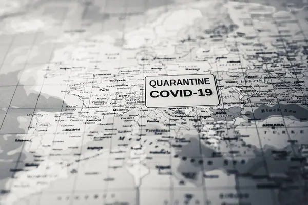 Europe Coronavirus Covid Quarantine Background — Stock Photo, Image