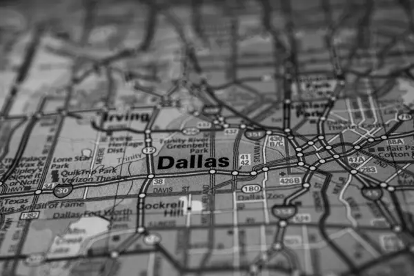 Dallas Usa Mapa Viajes Fondo —  Fotos de Stock