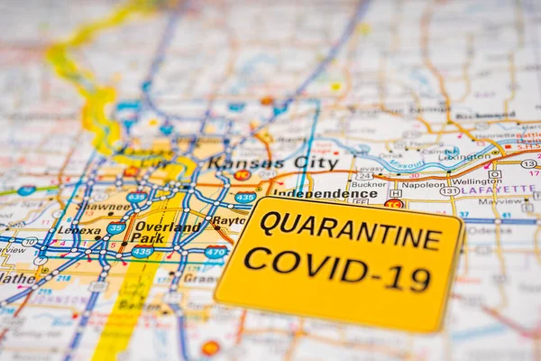 Kansas City Coronavirus Covid Quarentena Fundo — Fotografia de Stock