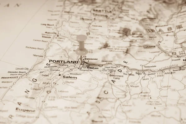 Portland Mapa —  Fotos de Stock