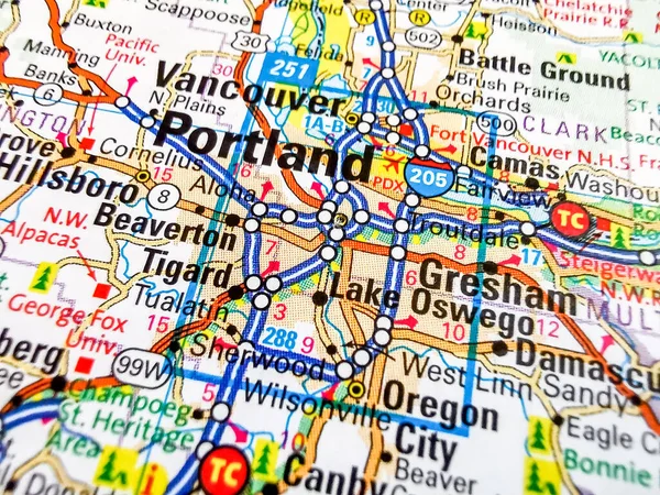 Portland Eua Mapa Fundo — Fotografia de Stock