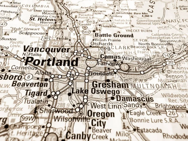 Portland Abd Harita Arka Planı — Stok fotoğraf