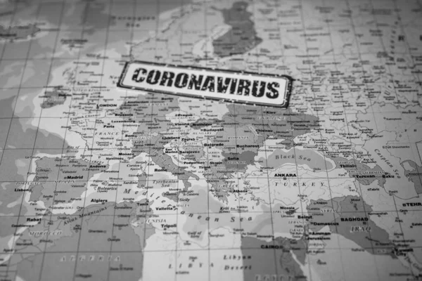 Europa Faran Med Coronavirus Covid — Stockfoto
