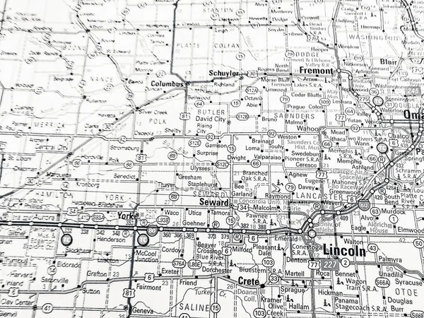 リンカーン アメリカ地図 — ストック写真