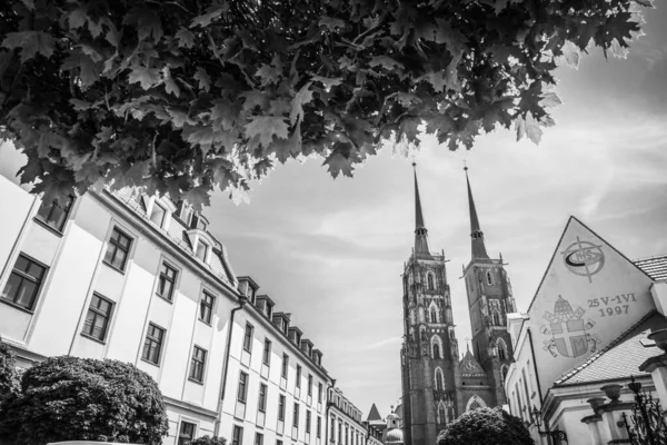 Csodálatos Építészet Wroclaw Templomok — Stock Fotó