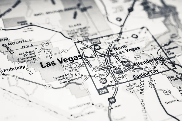 Las Vegas Karte Usa Hintergrund Reise — Stockfoto