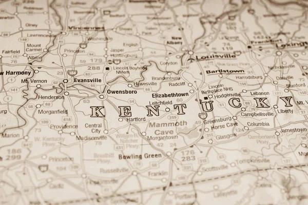 Kentucky State Usa Map Background — 스톡 사진