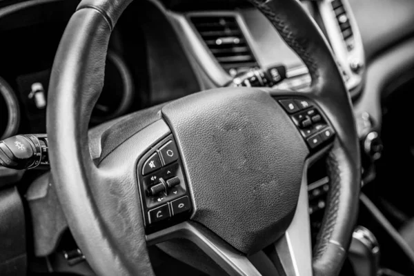 Interior Carro Moderno Antecedentes Sobre Tema Dos Carros — Fotografia de Stock