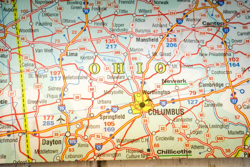 Ohio USA map background