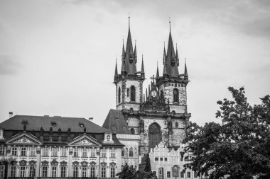 Güz Prag 'ın güzel sokakları ve mimarisi