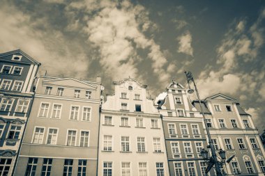 Wroclaw 'ın güzel, resimsi merkezi