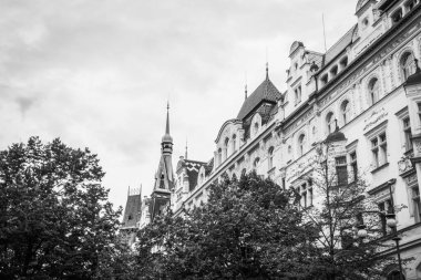 Güz Prag 'ın güzel sokakları ve mimarisi