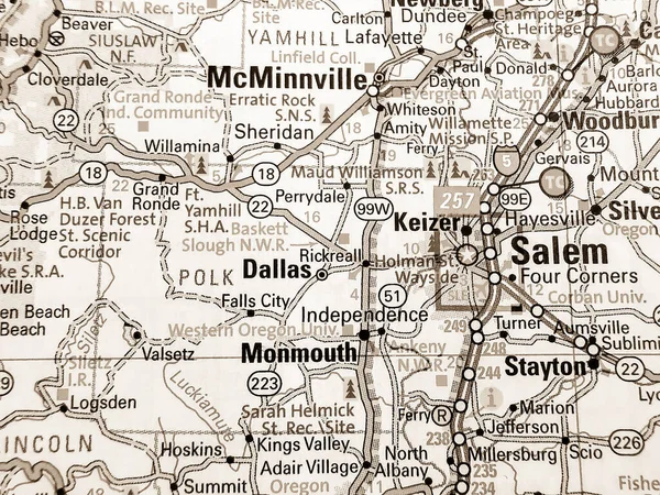 Salem Usa Map — Stock Photo, Image