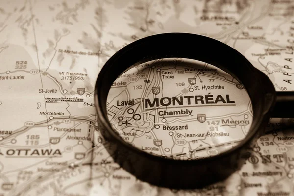 Montreal Mapa — Fotografia de Stock