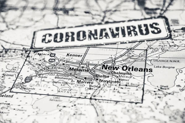 Nueva Orleans Cuarentena Coronavirus — Foto de Stock