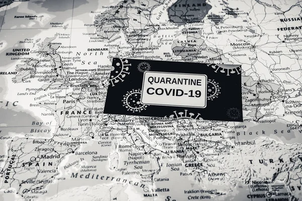 Europa Coronavirus Covid Perigo Quarentena — Fotografia de Stock