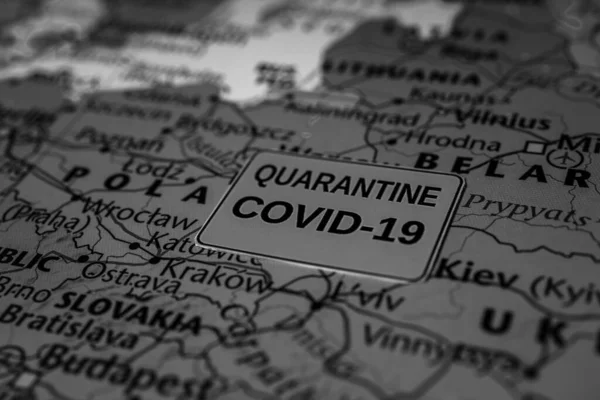 乌克兰Coronavirus Covid 19检疫背景 — 图库照片