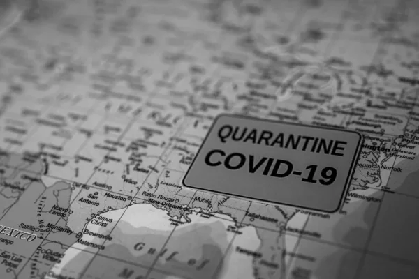 Usa Coronavirus Covid Quarantine Background — Stock Photo, Image