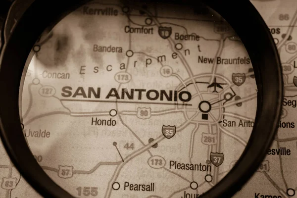 San Antonio Estados Unidos Mapa Fondo Viaje —  Fotos de Stock