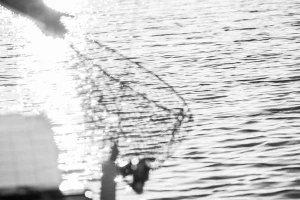 Τράουτ Αλιεία Στη Λίμνη — Φωτογραφία Αρχείου