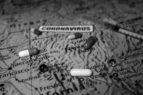 Eua Sobre Quarentena Covid Coronavirus — Fotografia de Stock