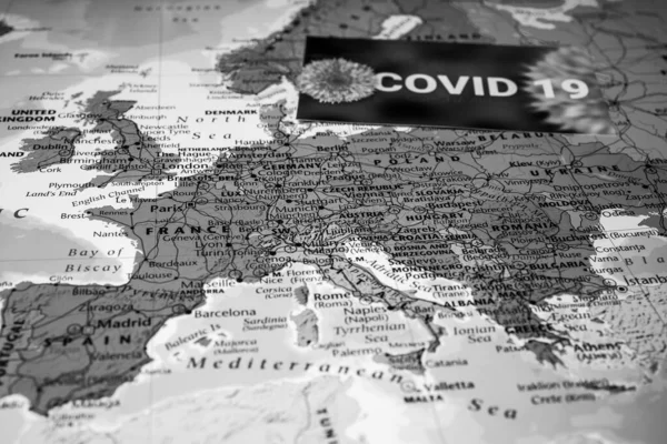Europe Carte Coronavirus Covid Quarantaine — Photo