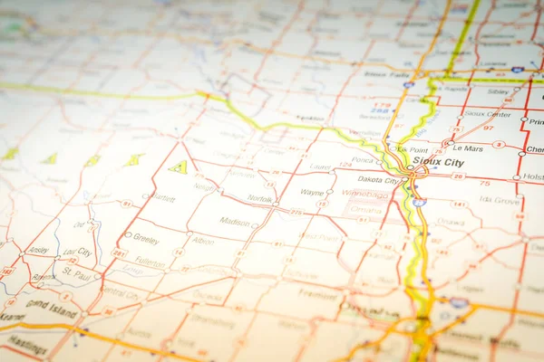 Nebraska State Map — Stock Photo, Image