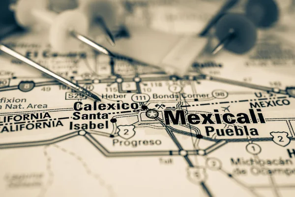 Mexicali Map Background — Stock Photo, Image