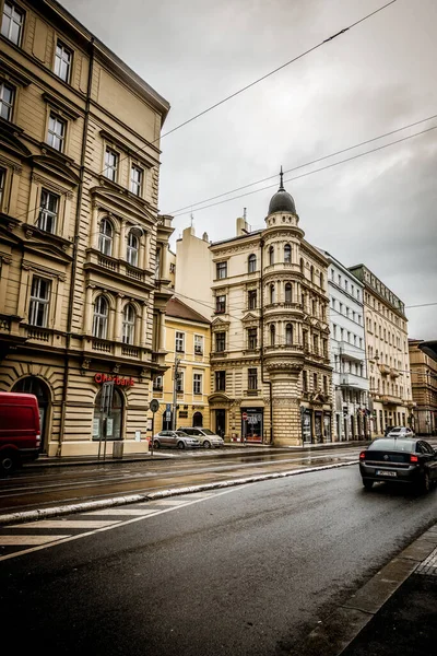 Чехия Сентября Улицы Архитектура Осени — стоковое фото