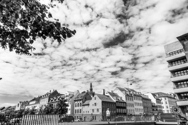 Copenhague Dinamarca Julio 2019 Famoso Christianshavn Con Coloridos Edificios Barcos —  Fotos de Stock