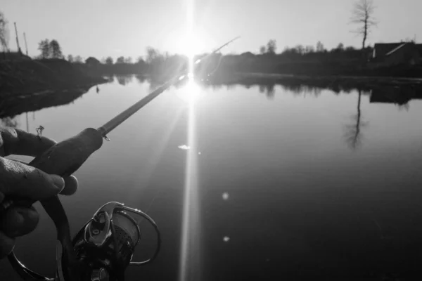 Pêche Brochet Sur Lac Loisirs Pêche — Photo