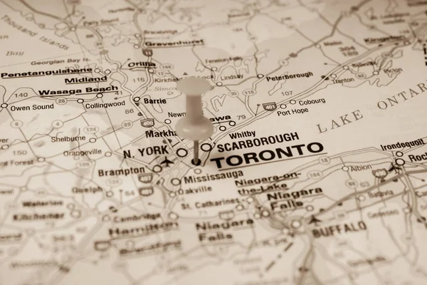 Toronto Canada Carte Arrière Plan — Photo