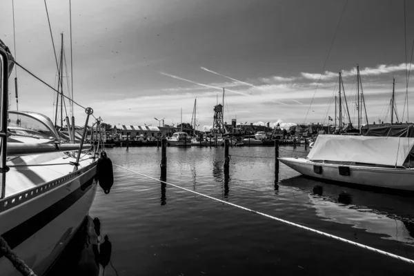 Vacker Dansk Hamn Med Båtar — Stockfoto