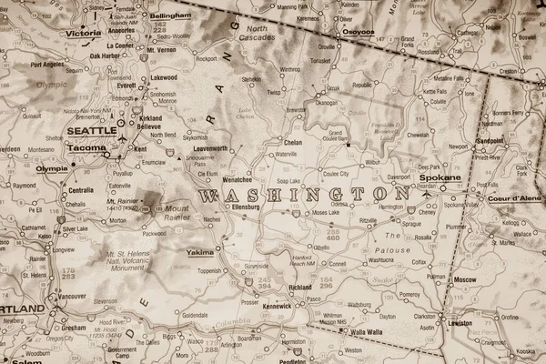 Sedile Washington Sulla Mappa — Foto Stock