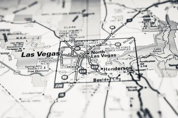 Las Vegas Mappa Usa Sfondo Viaggio — Foto Stock