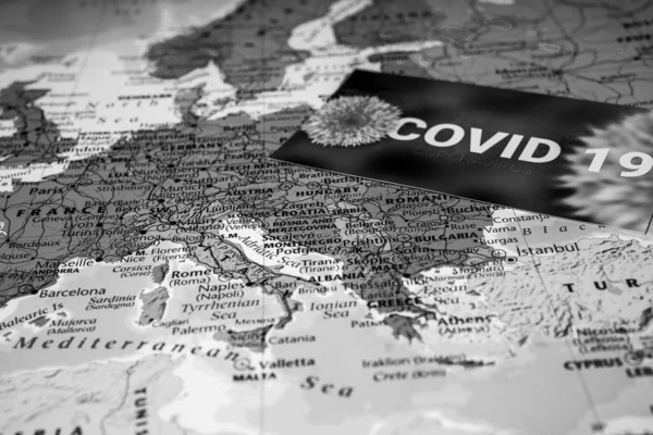 Europe Map Coronavirus Covid Quarantine Background — Stock Photo, Image