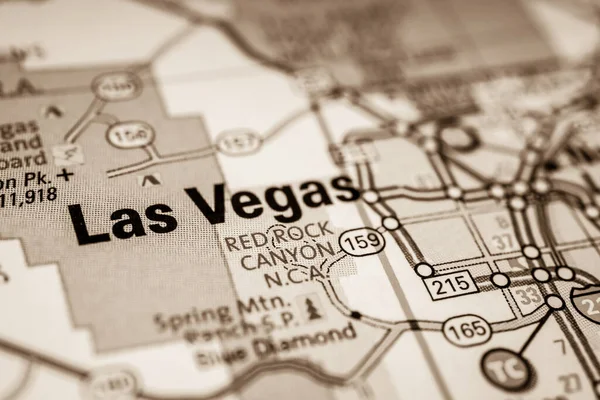 Las Vegas Mappa Usa Sfondo Viaggio — Foto Stock