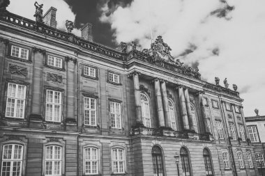 Kopenhag, Danimarka - 18 Temmuz 2019. Güzel Kopenhag mimarisi, Kopenhag 'da seyahat