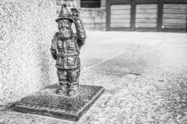 Wroclaw vizörlerinden gelen cüce seyahat arkaplanı