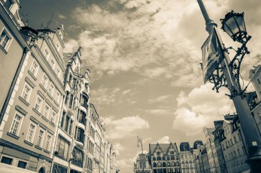 Wroclaw 'ın güzel, resimsi merkezi