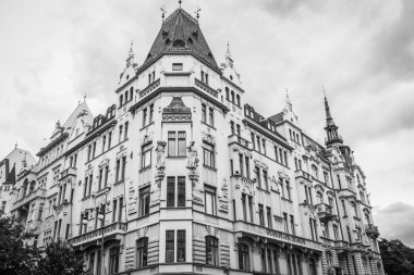 Güz Prag 'ın güzel sokakları ve mimarisi